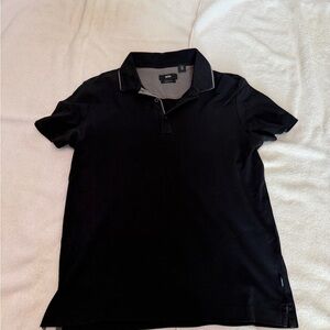 Boss Black Polo Shirt with Gray Accents